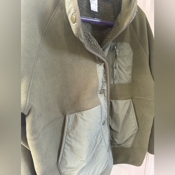 Te Verde green button down fleece jacket size large - Picture 4 of 9
